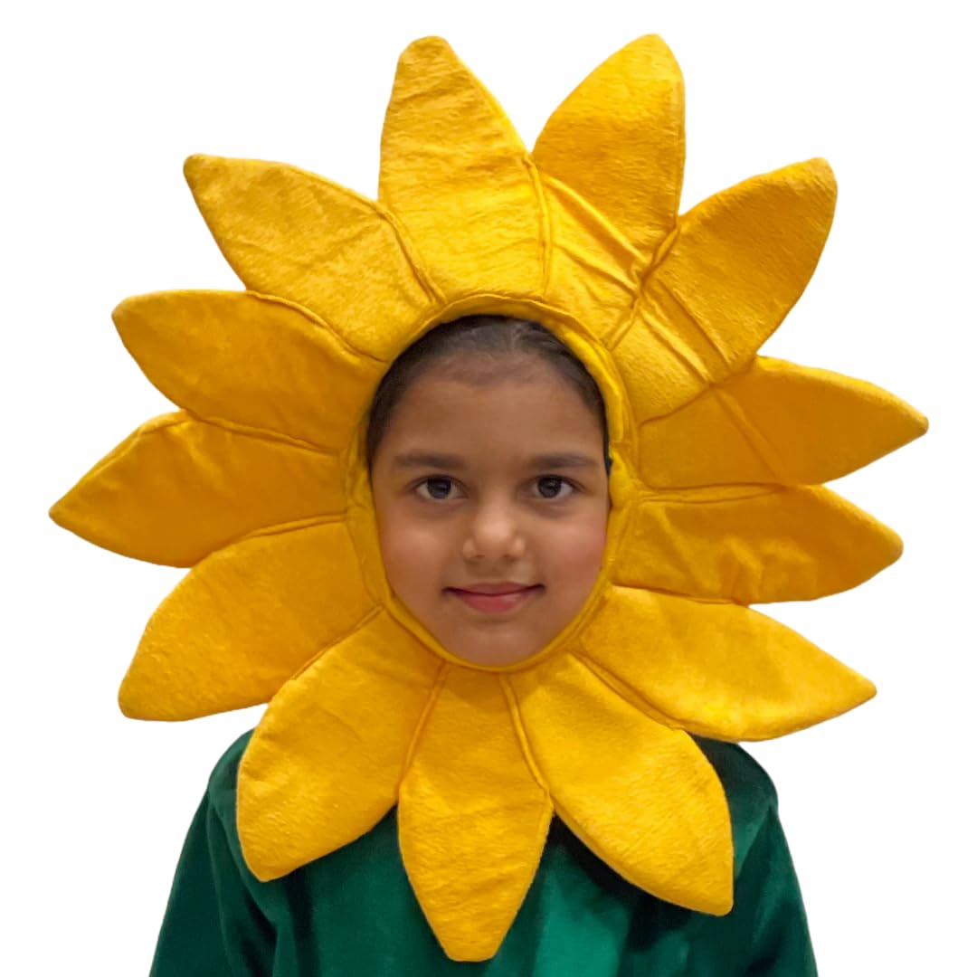 SHIV VESH BHUSHA Kids Flower Costume Headpiece, Foam & Velvet Fancy Dress Mask, School Functions,Available in pink,red,yellow,blue & purple-image-6