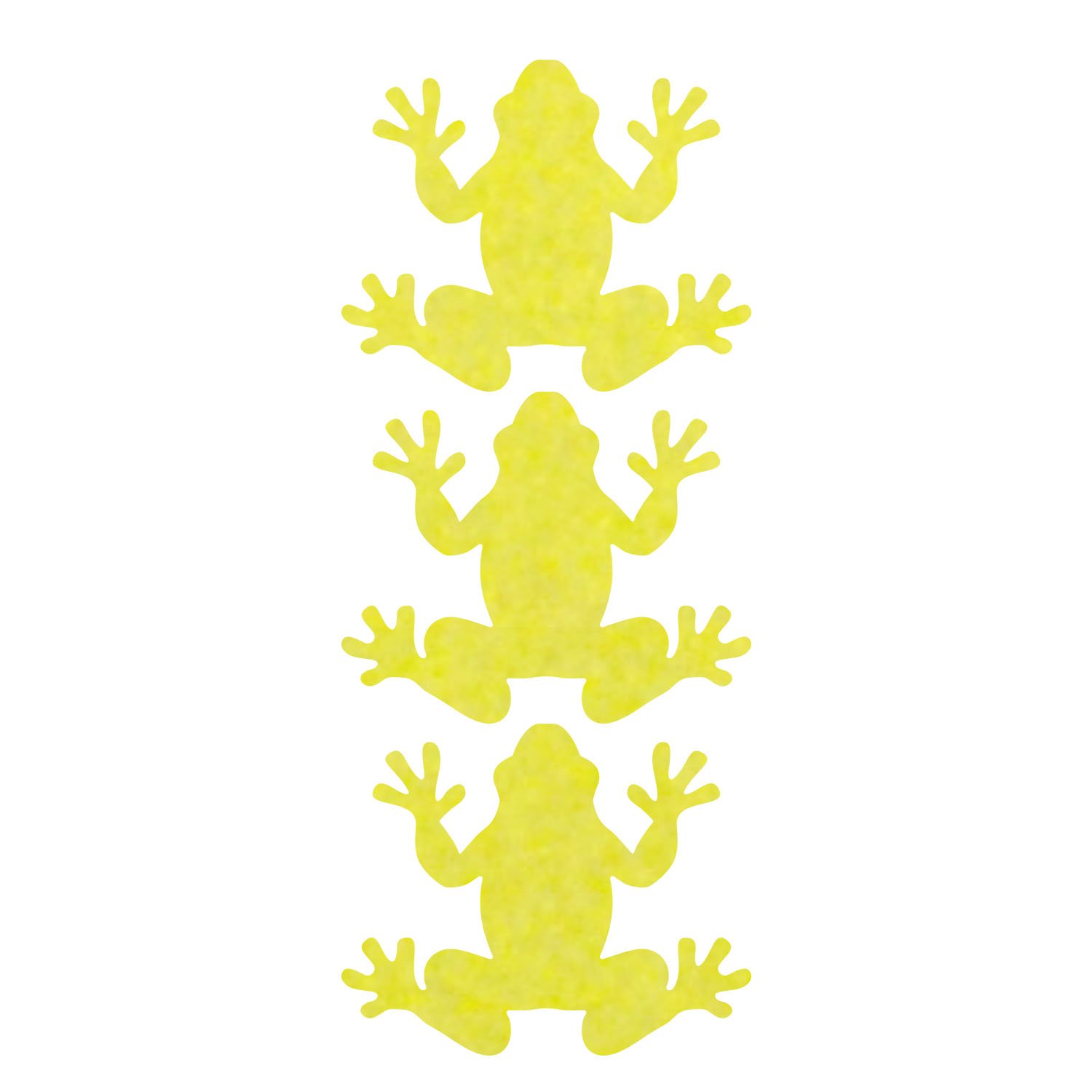 LiteMark Reflective Lemon Yellow 2 Inch Tree Frogs Sticker Decals for Hard Hats, Helmets, Tool Boxes and More - Pack of 3