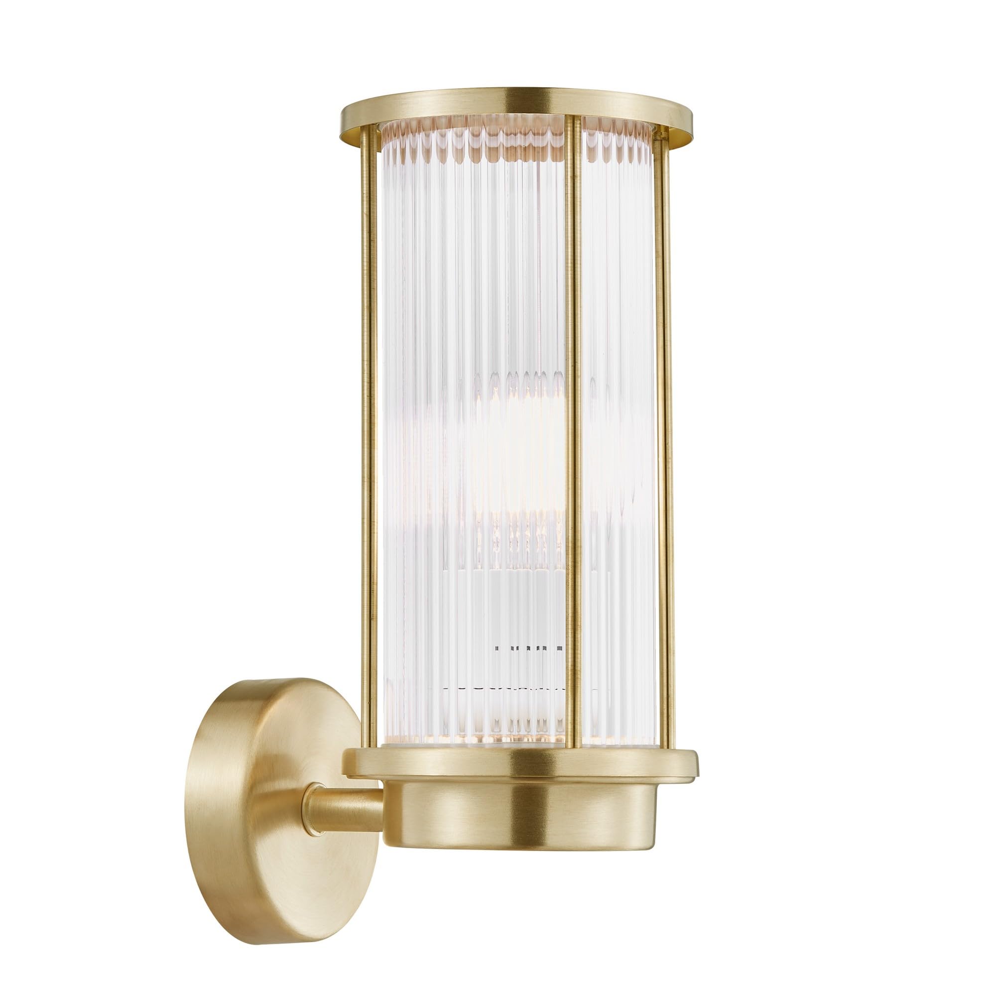 Nordlux Linton Outdoor Wall Light Brass Brass E27 Coastal/Marine Safe - Garden, Patio, Entrance Mains Powered, IP54