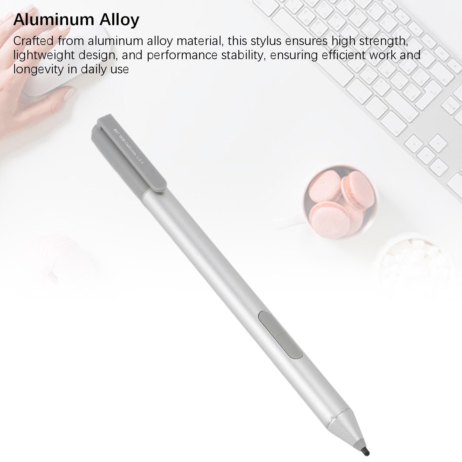 Ejoyous Lápiz óptico Activo de Aleación de Aluminio para Computadora Portátil, 2048 Niveles de Presión, Función BT para Escribir, Dibujar, Tomar Notas para X2 1013 G3 EliteBook X360 G3 G4