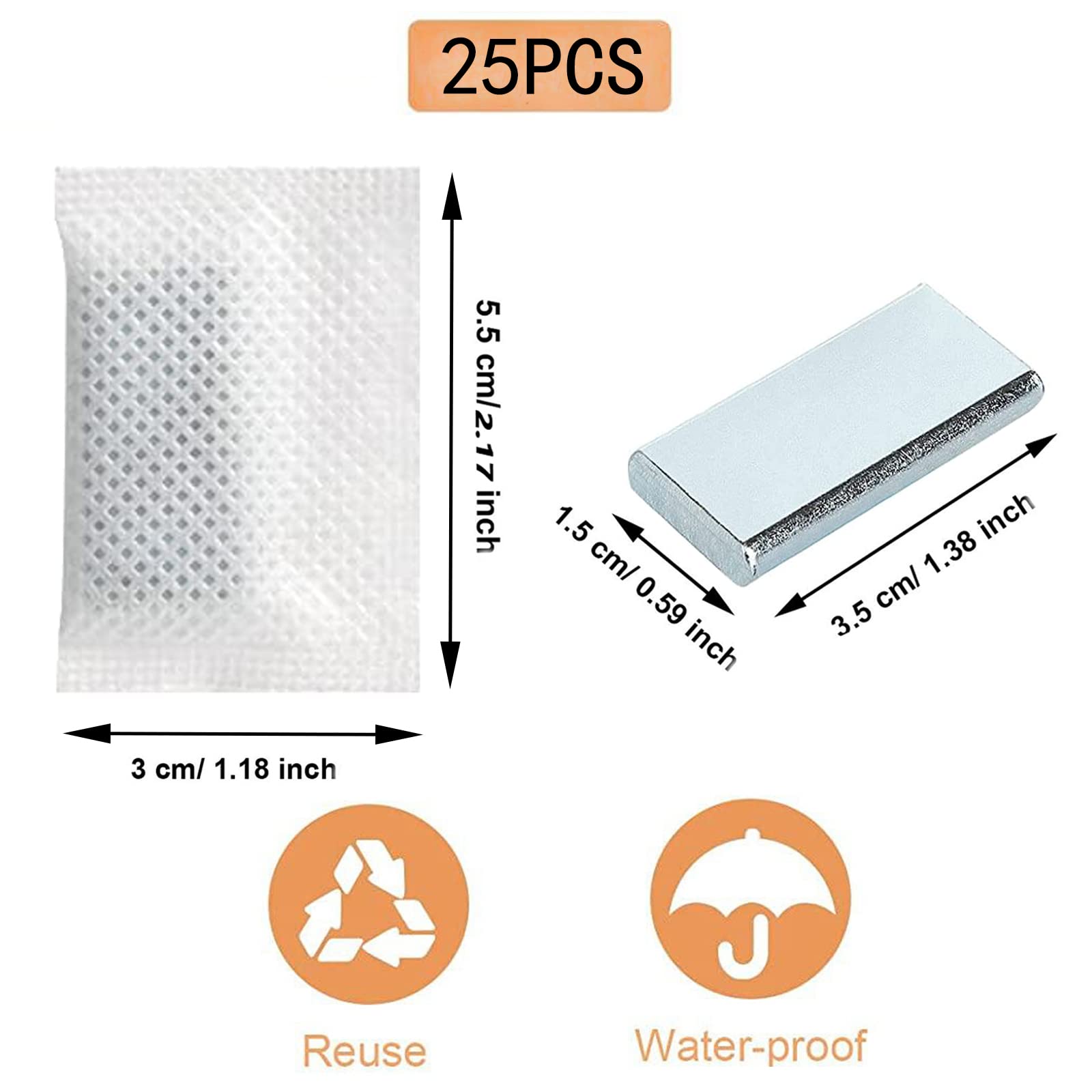 MOILINJAEY 25Pcs Curtain Weights Bottom Covering Fabric for Hems - Home Office Shower Tablecloth Flag Hotel Accessories 15g Each (55X30mm)