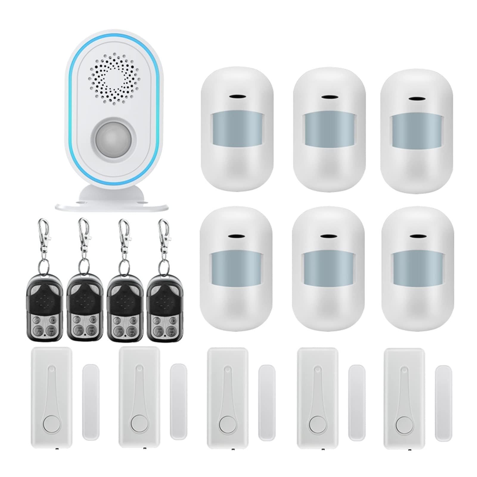 Sicurezza domestica Piring Alert Sensore a infrarossi Anti-Theft Motion Detector Alarm Monitor wireless 433MHz Spot / Tuya WiFi di allarme Installazione rapida(Spot Alarm 7)