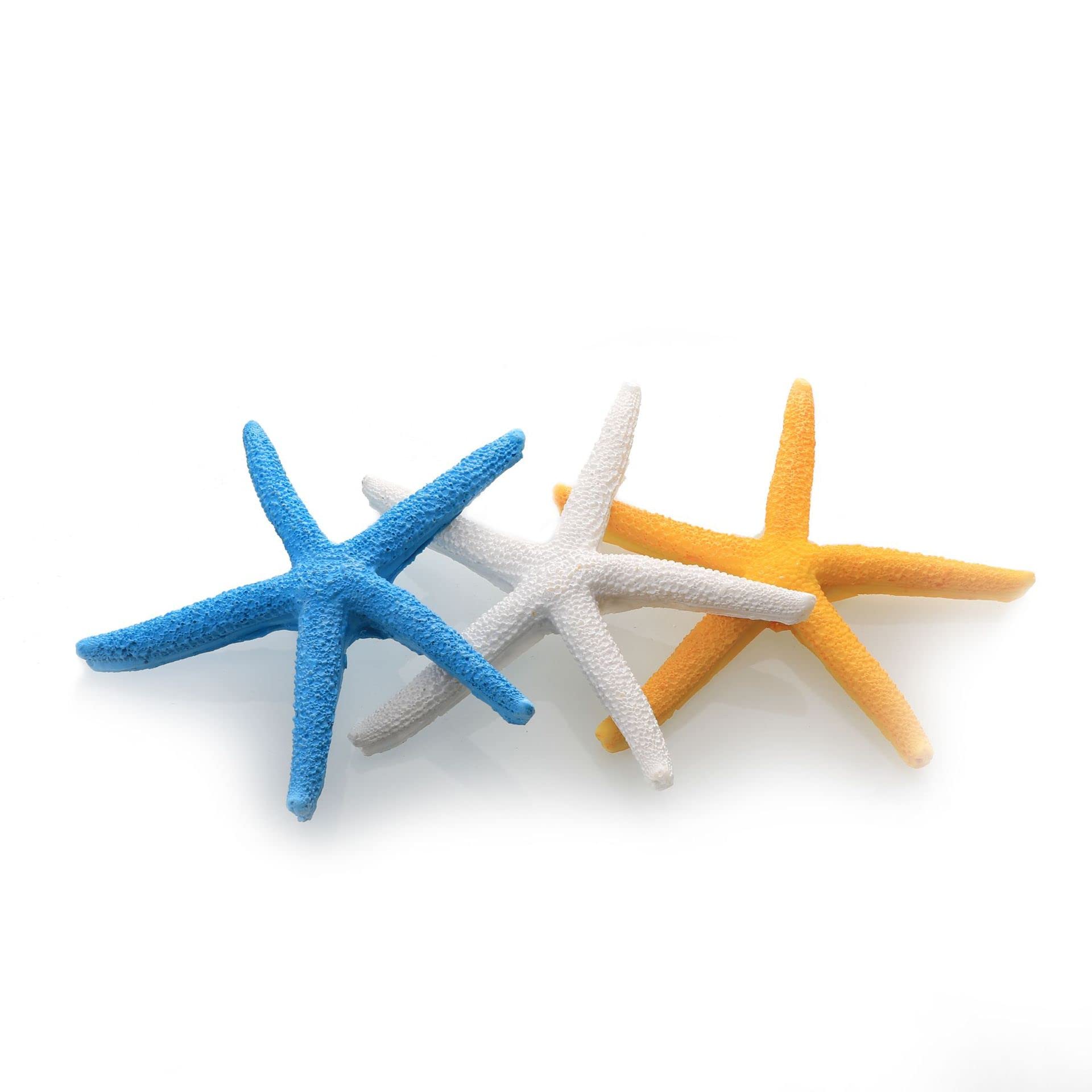 Étoile de mer en résine 4,4 à 9 cm Décoration de poisson étoilé artificiel Mini corail artificiel pour aquarium paysage d'aquarium, plage océan, nautique, sapin de Noël décorations d'intérieur,