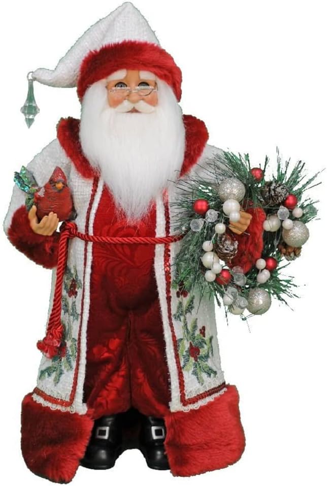 Originals Winter Serenity Santa Figurine, 17 Inches - Handmade Christmas Holiday Home Decorations and Collectibles
