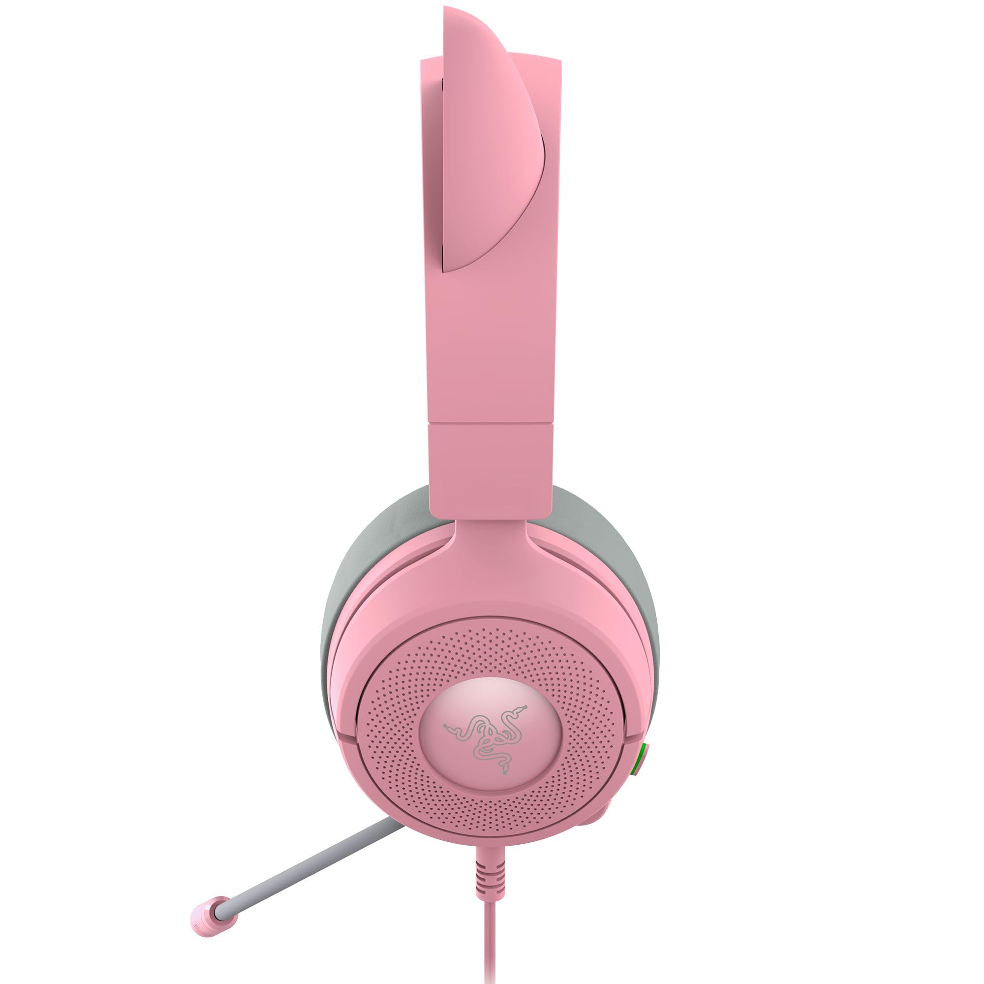 Razer Kraken Kitty V3 X Casque de jeu filaire : Oreilles de chat - Micro cardioïde HyperClear - Pilotes de 40 mm - Son Surround 7.1 - Coussinets d’oreille confortables - Multiplateforme via 3,5 mm PC