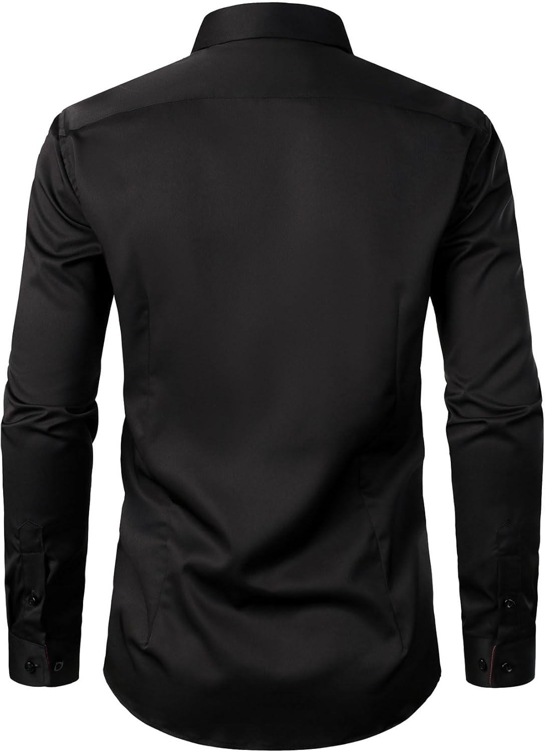 JEMITOP Men's Stretch Multi-Use Long Sleeve Dress Shirts Party Prom Wedding Shirts with Slight Sheen - Image 4