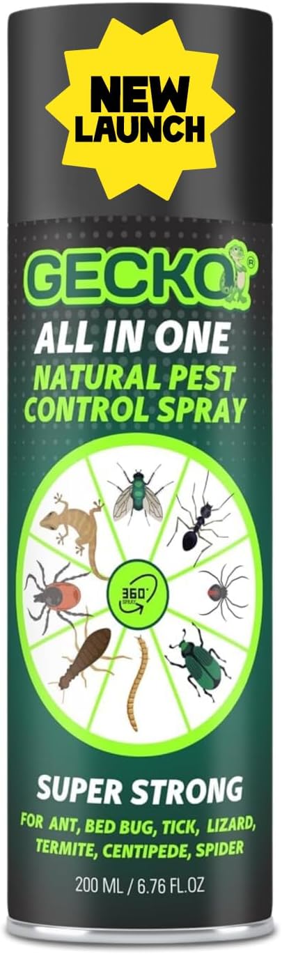 Gecko Home Repellent Control | 100% Natural | No Kill Just Repel Easy to Use Non-Toxic (200ML) | Ant, Cockroach, Rat, Lizard, Bed Bugs, Spider - FORMULATION 30 X