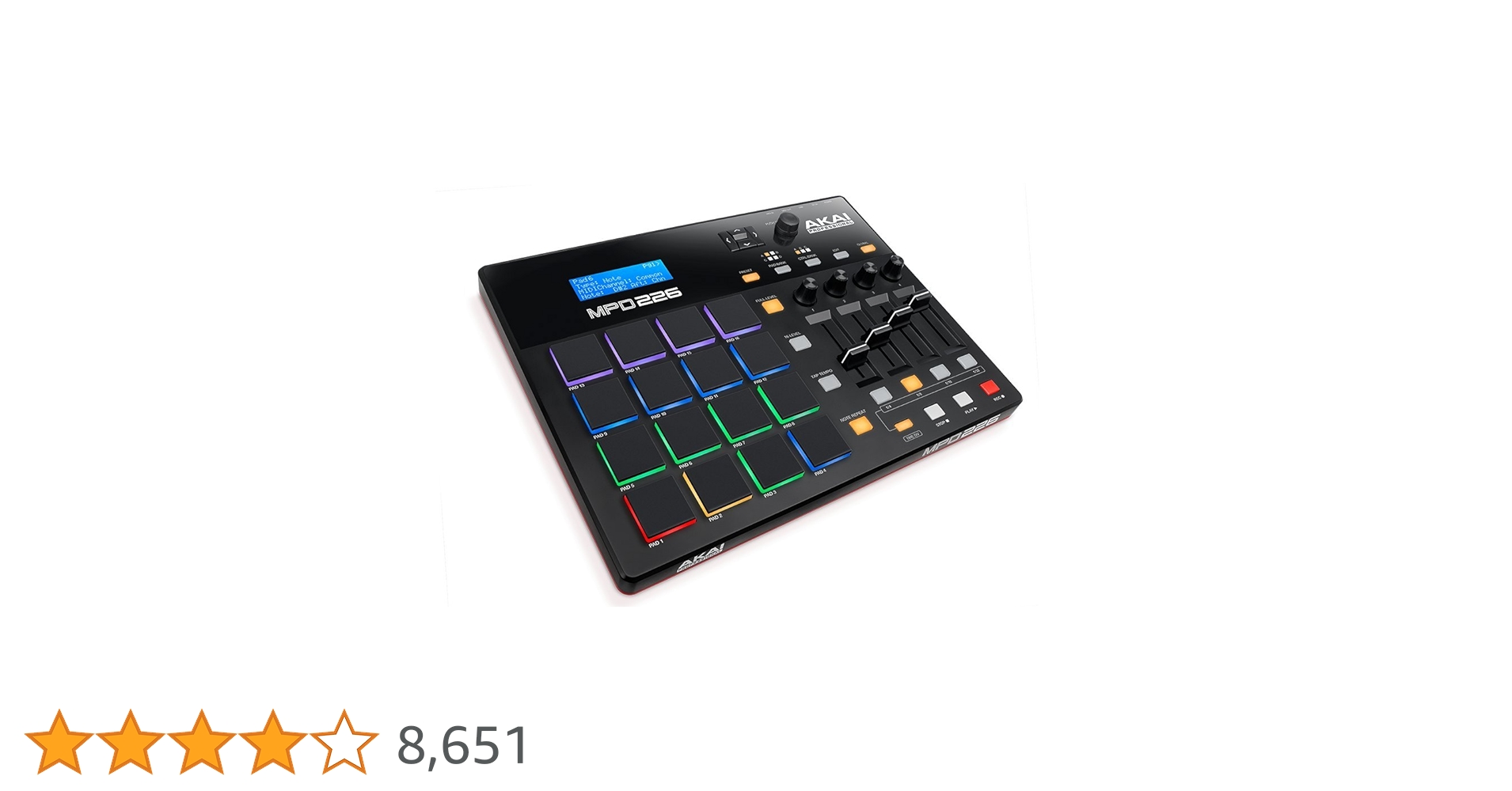 【動作確認済み】AKAI Professional MPD226 MIDIパッド AKAI Professional MPD226 - USB MIDI Controller with 16 RGB