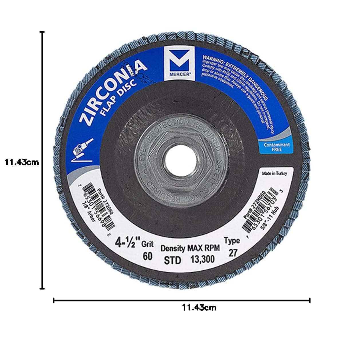 Mercer industrias 272h024 Circonita Flap disco, P 0 wattsW, 0 voltsV