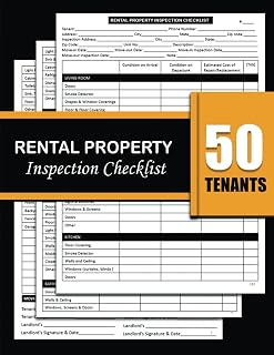 Rental Property Inspection Checklist: Landlord Tenant Move-in / Move-out Apartment Walkthrough and Condition Log
