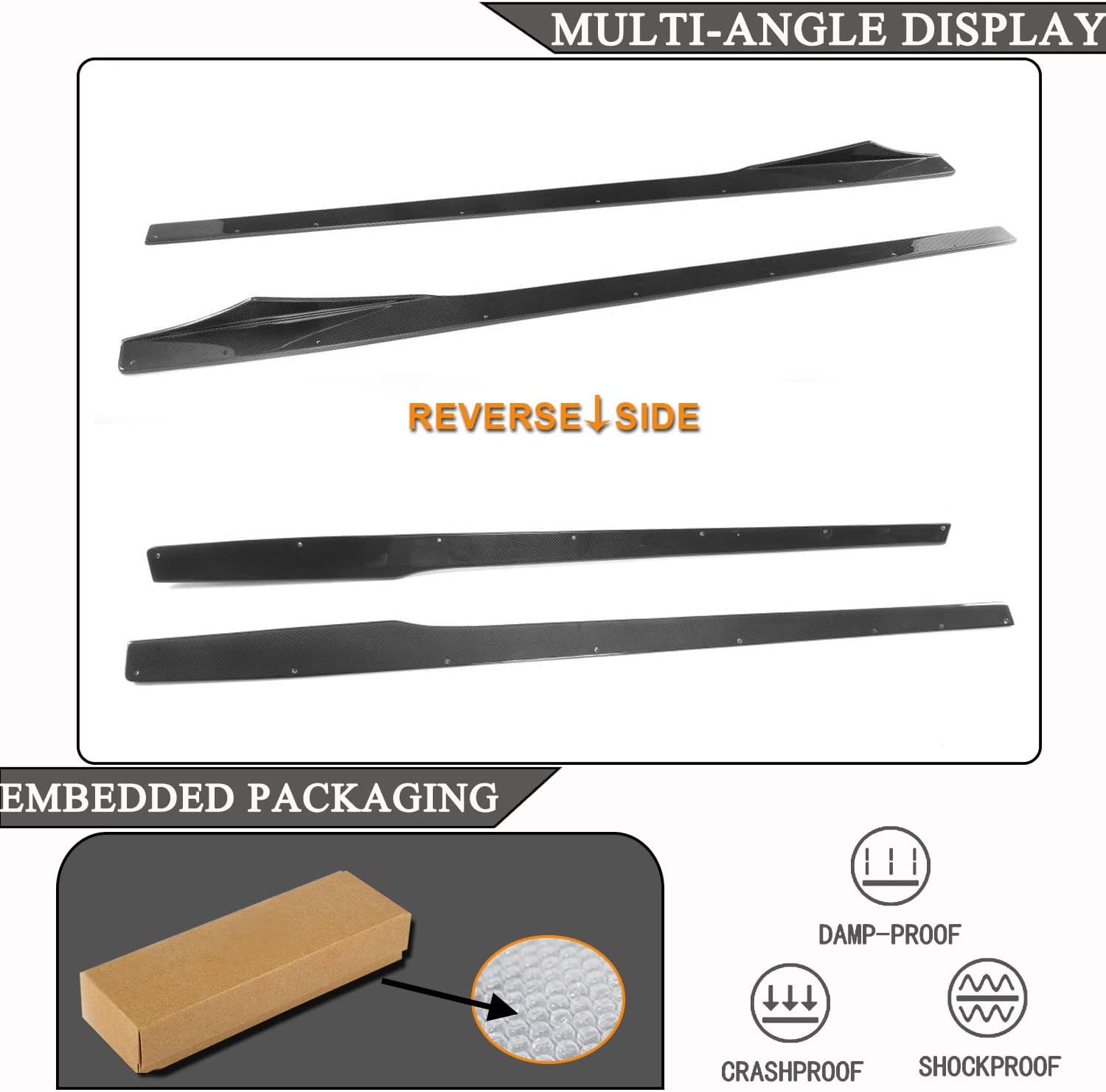 Carbon Fiber Side Skirts for BMW 2 Series F87 M2 Coupe 2016-2020 Add-on Under Door Rocker Panels Valance Extension Lip Factory Outlet
