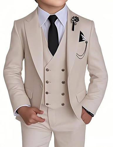 Boy's 4 Piece Suit Slim Fit Suit One Button Formal