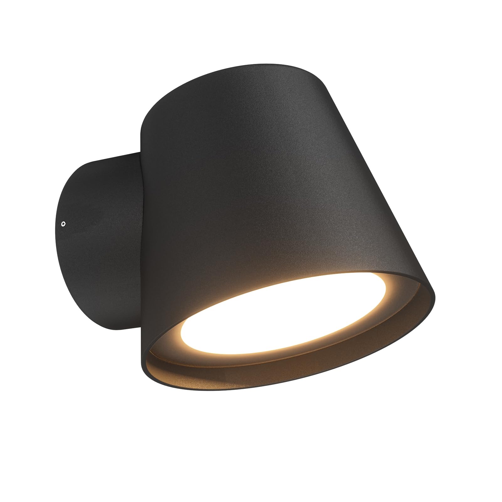 Klighten LED 12W Lámpara de Pared Exterior/Interior, 3000K Aplique de Pared Exterior, Moderno Luz de Pared Aluminio+PC, IP65 Aplique Pared Exterior para Jardin/Terraza/Patio, Blanco Cálido, Negro
