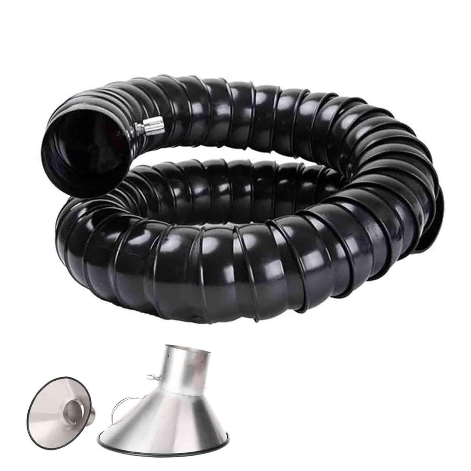 JNTFNE Articulated Hose - Flexible Duct Collector Arm with Hood for Fume Extraction in Laboratories, Suitable Laser Engraving and Soldering Applications