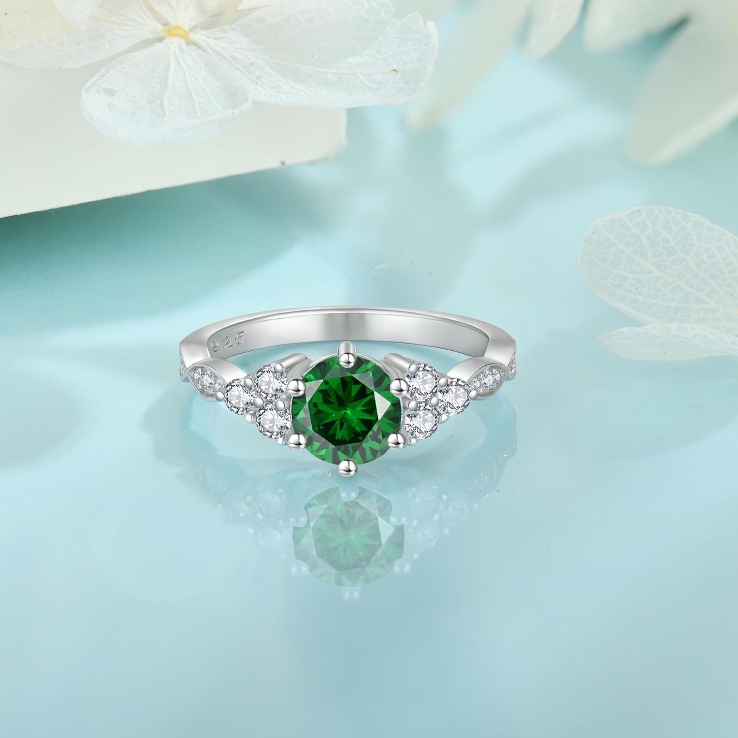 Engagement Ring for Women 925 Sterling Silver Promise Wedding Anniverasry Eternity Ring for Her Size 5-10 - Image 5