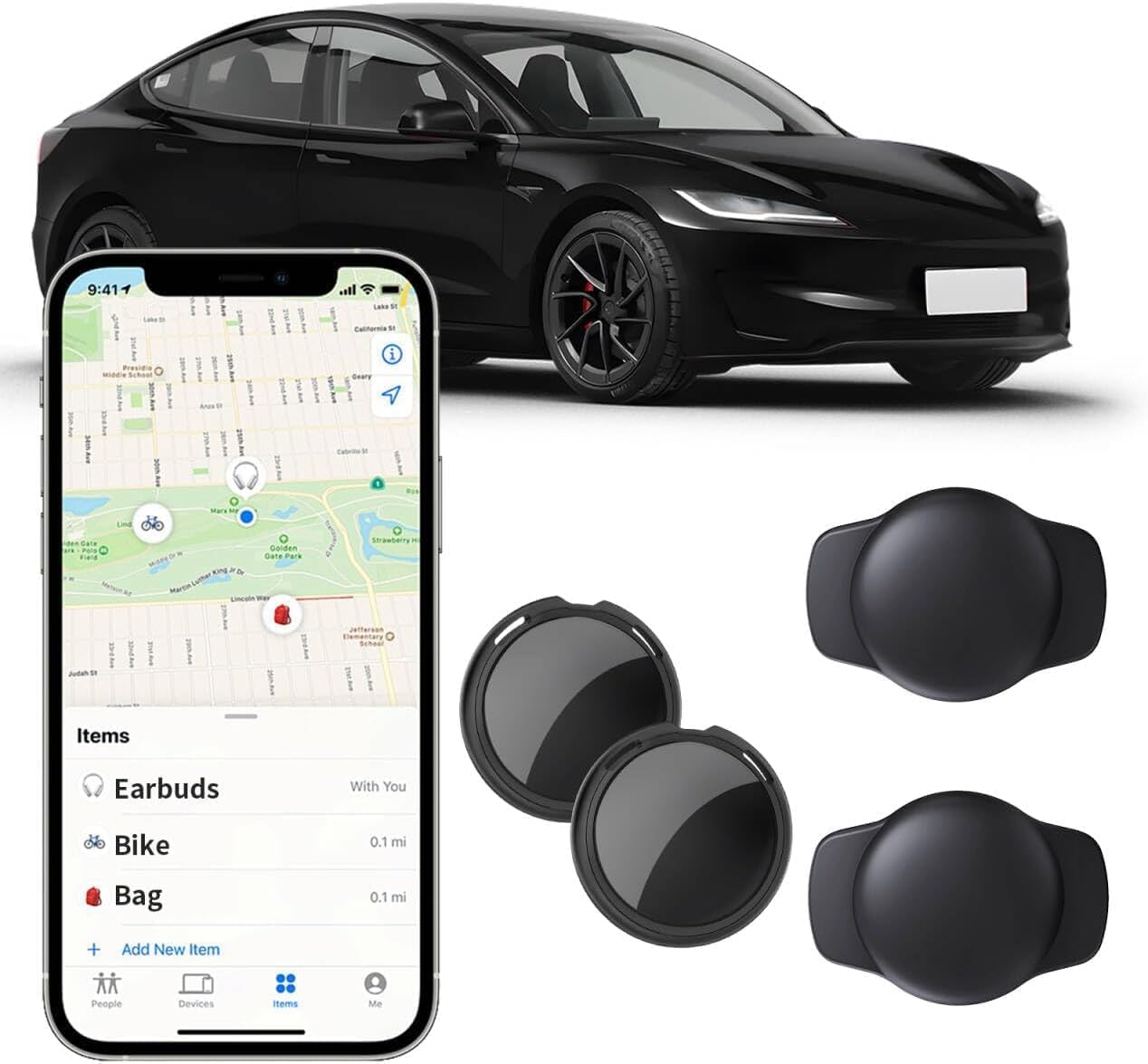 2 Pack GPS Tracker for Vehicles Pair with Apple Find My(iOS Only) Real Time Global Tracking Devices for Cars Hidden Magnetic Case No Subscribtion Mini Car Locator No Monthly Fee for Kids Pets Dogs