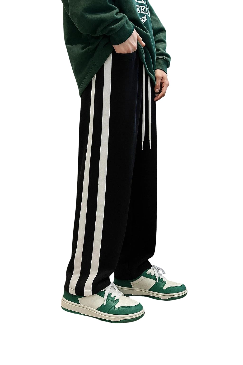gibbonte Men’s Lycra Blend Track Pants for Gym, Running Stretchable Slim Fit Joggers with Side Stripes and Drawstring Closure-picture-24