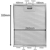 filtros metalicos campana balay Universal Metal lavable Filtro de grasa hechos para SPARES2GO para adaptarse a todas las marcas de Campana/Cocina Vent Extractores (plata)