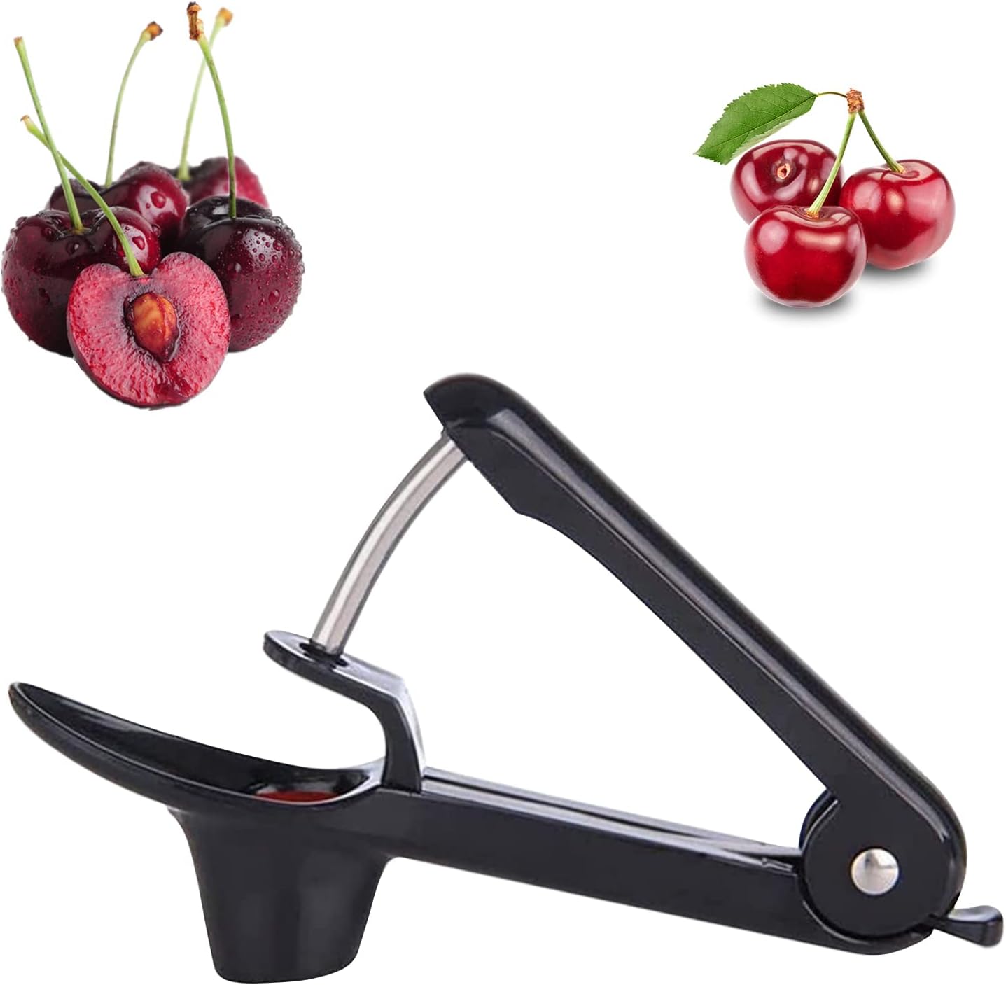 Cherry Pitter, Cherry Stoner Remover with Stainless Steel Rod, Olive