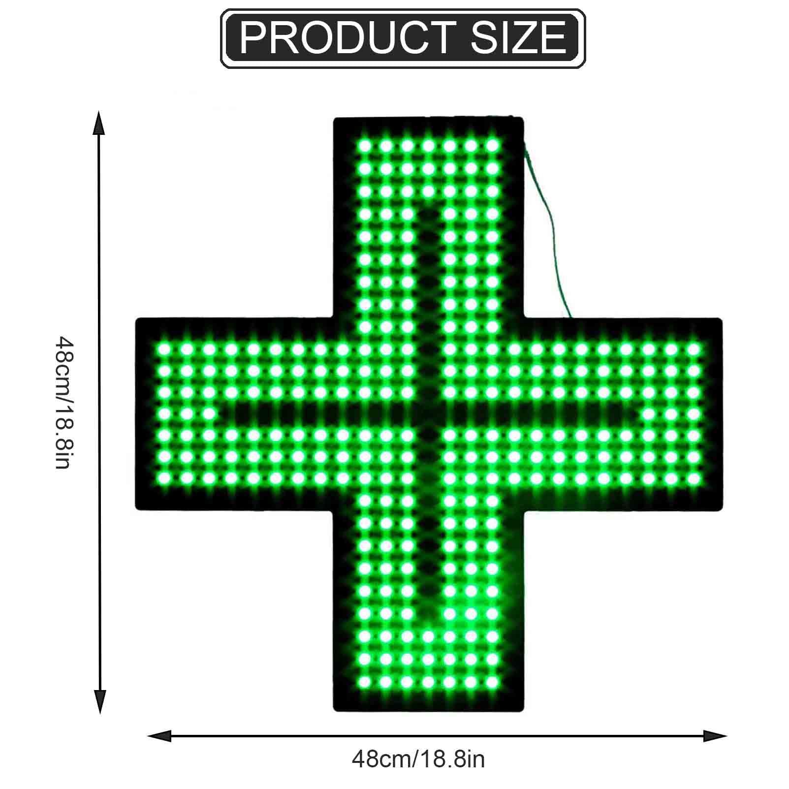 Segnale a LED per farmacia, con simbolo medico a croce, luce ultra luminosa da appendere per interni, 3 modalità per la decorazione del negozio e l'uso in clinica