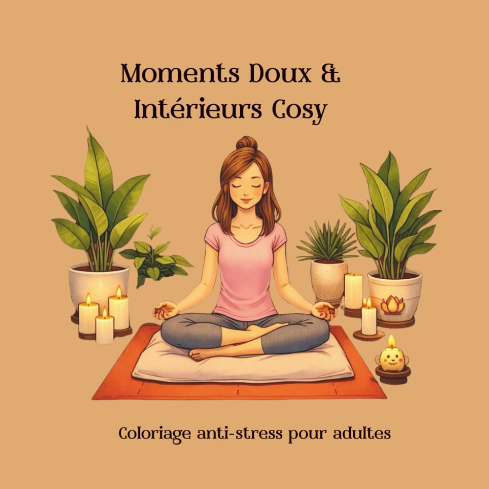 Moments Doux & Intérieurs Cosy coloriage anti-stress pour adultes: Scènes apaisantes, filles en pleine détente, intérieurs chaleureux et détaillés pour se relaxer, se recentrer et lâcher prise