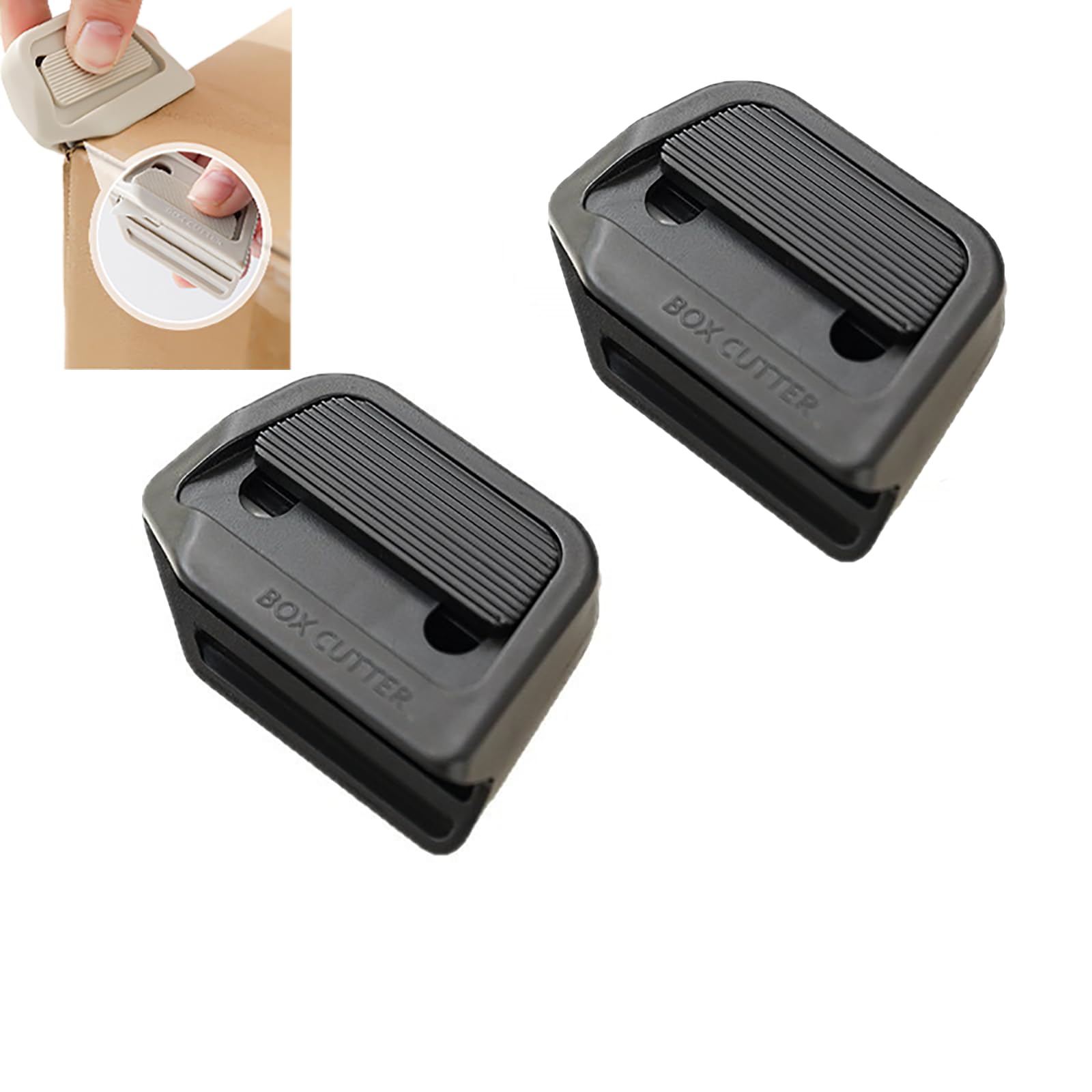Mini Ceramic Box Cutter - Auto-Retractable 7mm Blade, Magnetic Package Opener, Compact Utility Knife for Mail, Crafts & DIY(2, black)