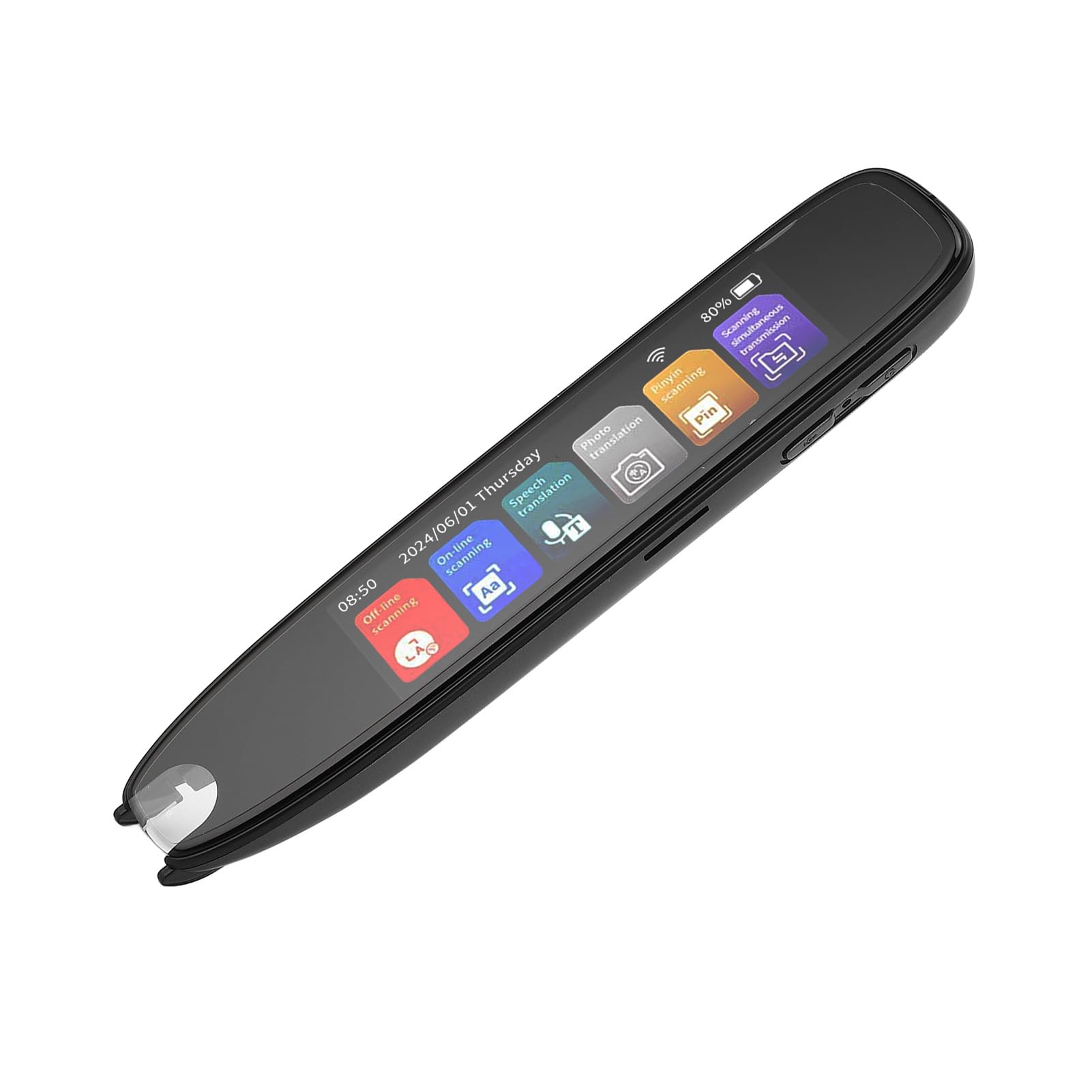Penna per Traduzione, 142 Lingue Online 10 Penna per Lettura Offline, per Lettore di Scansione con Touch Screen da 3,7 Pollici Fotocamera per Sintesi Vocale Registrazione di Foto per Studenti