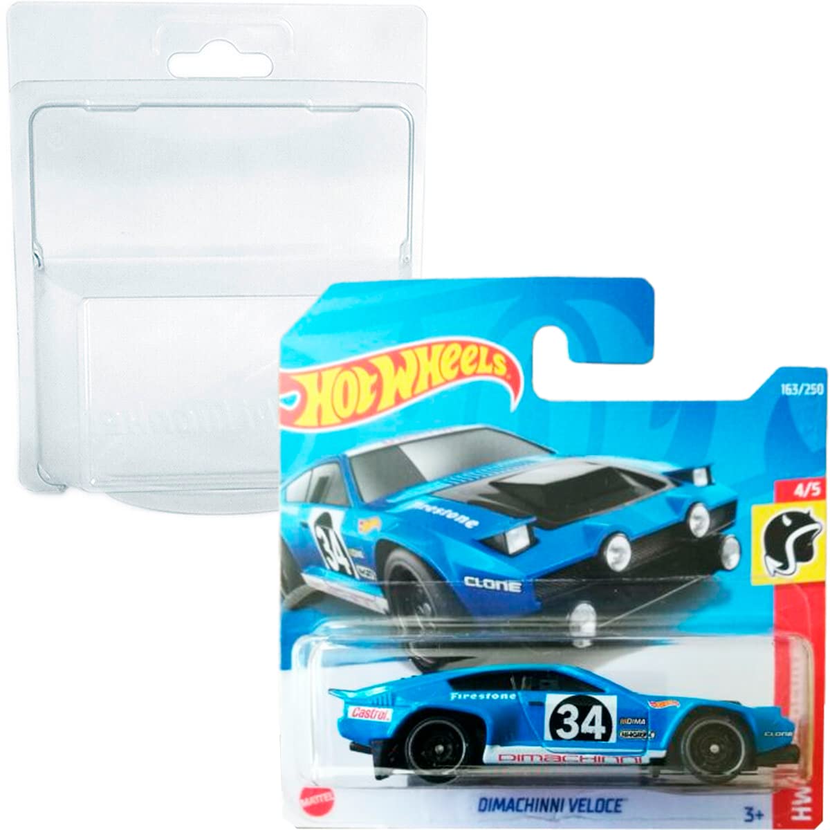Hot Wheels Dimachinni Veloce HW Daredevils 4/5 (163/250) 2022 Short Card + Blister & Card Protector Pack Friki Monkey