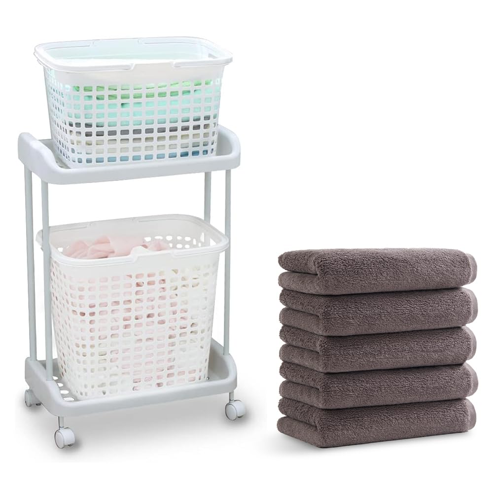 Amazon｜【タオルセット】アイリスオーヤマ バスケット ラック 3点