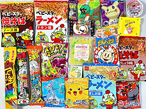 Bundle 21 pieces Assorted Japanese Candy Snack Ramune Chocolate snack & Konpeito of Nanohana 50g