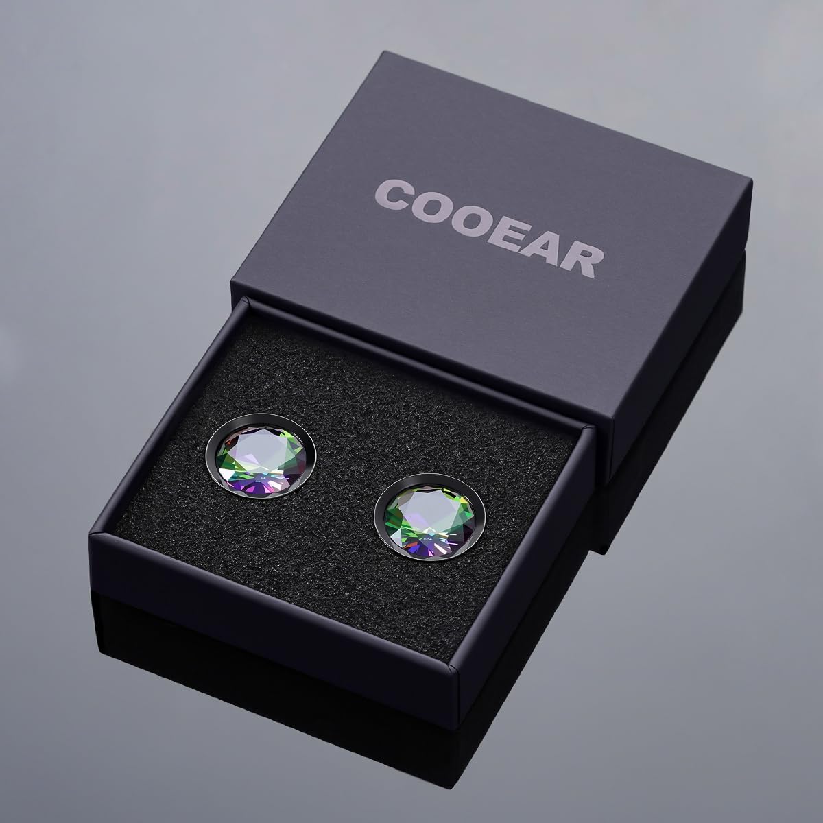 COOEAR Ear Gauges Plugs Stainless Steel/Black/Gold Crystal Ear Plugs Screw Back Tunnel Expander Stretcher Piercing Jewelry.