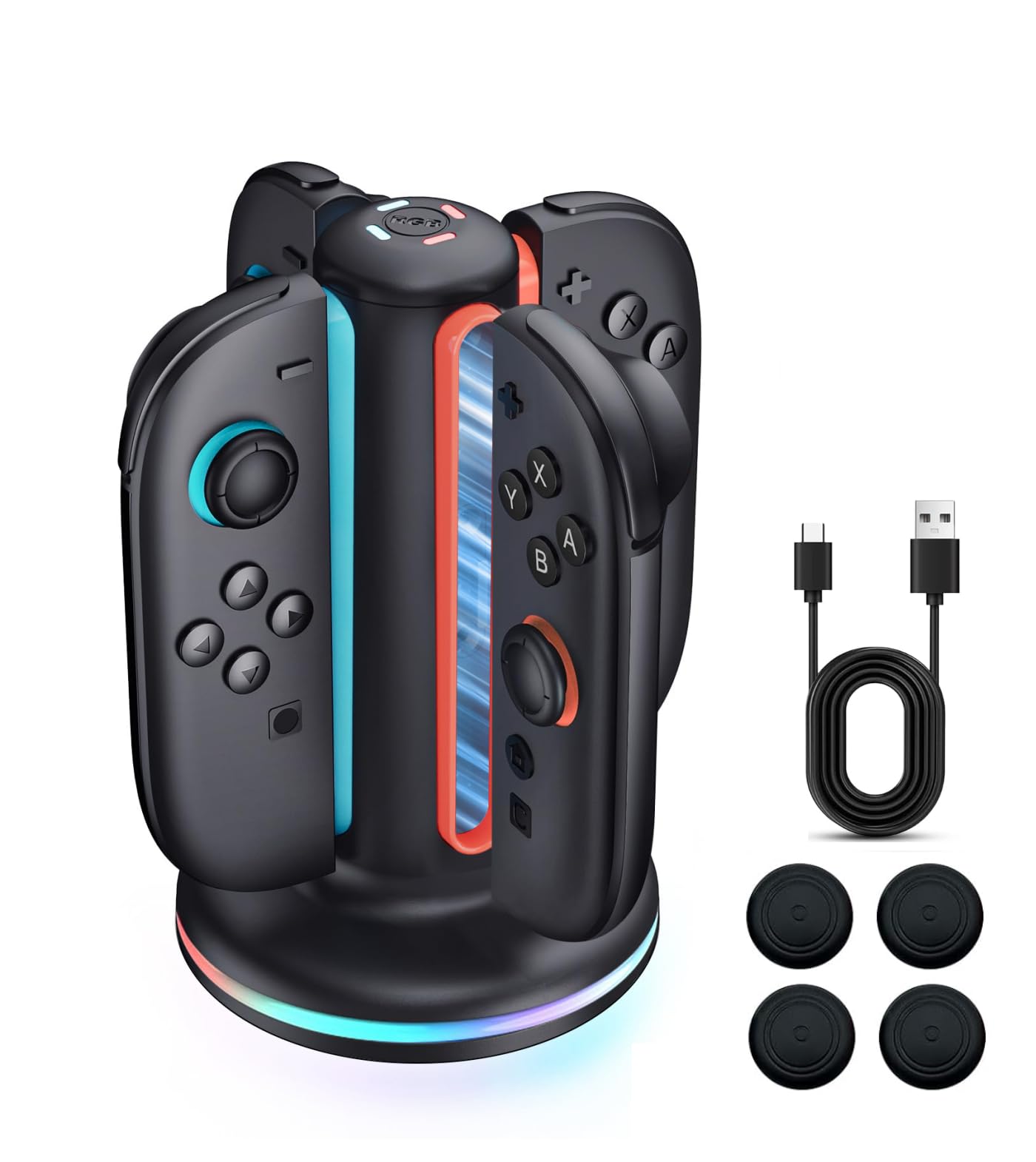 Amazon.co.jp: Switch 2 ジョイコン 充電スタンド 4台同時充電 磁気