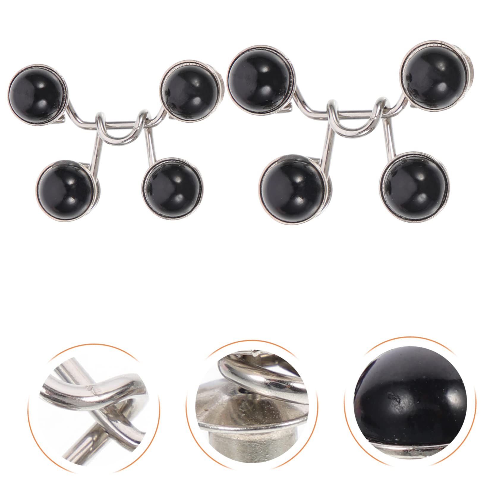 Healeved 4 Set Di Fibbie in Lega Per Jeans Pantaloni Portatili Bottoni Clip Di Sicurezza Fibbia Regolabile 4 Pezzi*4