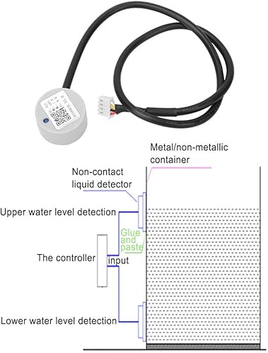 Miniatura 3 de Garosa Sensor de nivel de líquido Sensor capacitivo sin contacto para detección de nivel de tanque de agua UART Puerto serie DC 3.3-12V Dispositivo