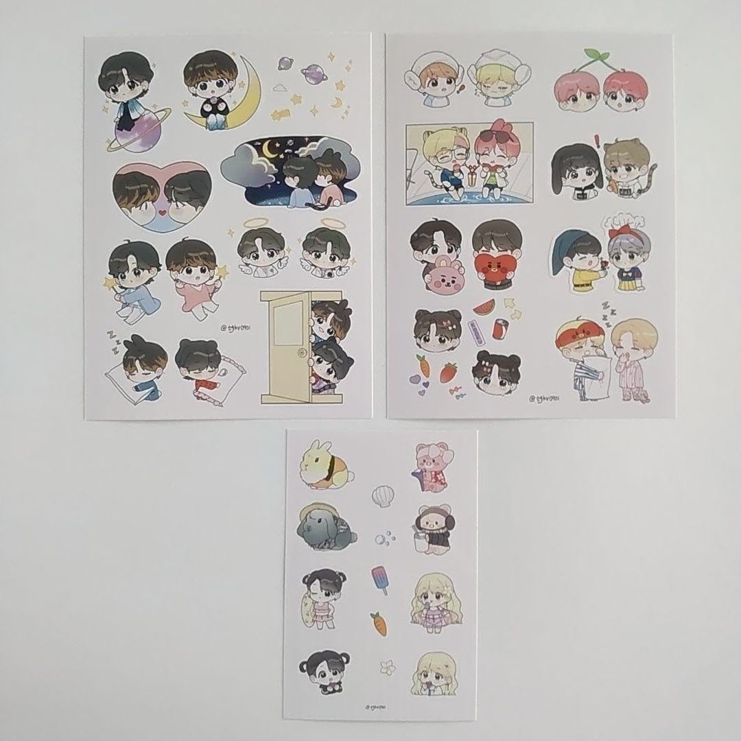 調査 ポストカード ステッカー テテ グク bts powerselect_a1020