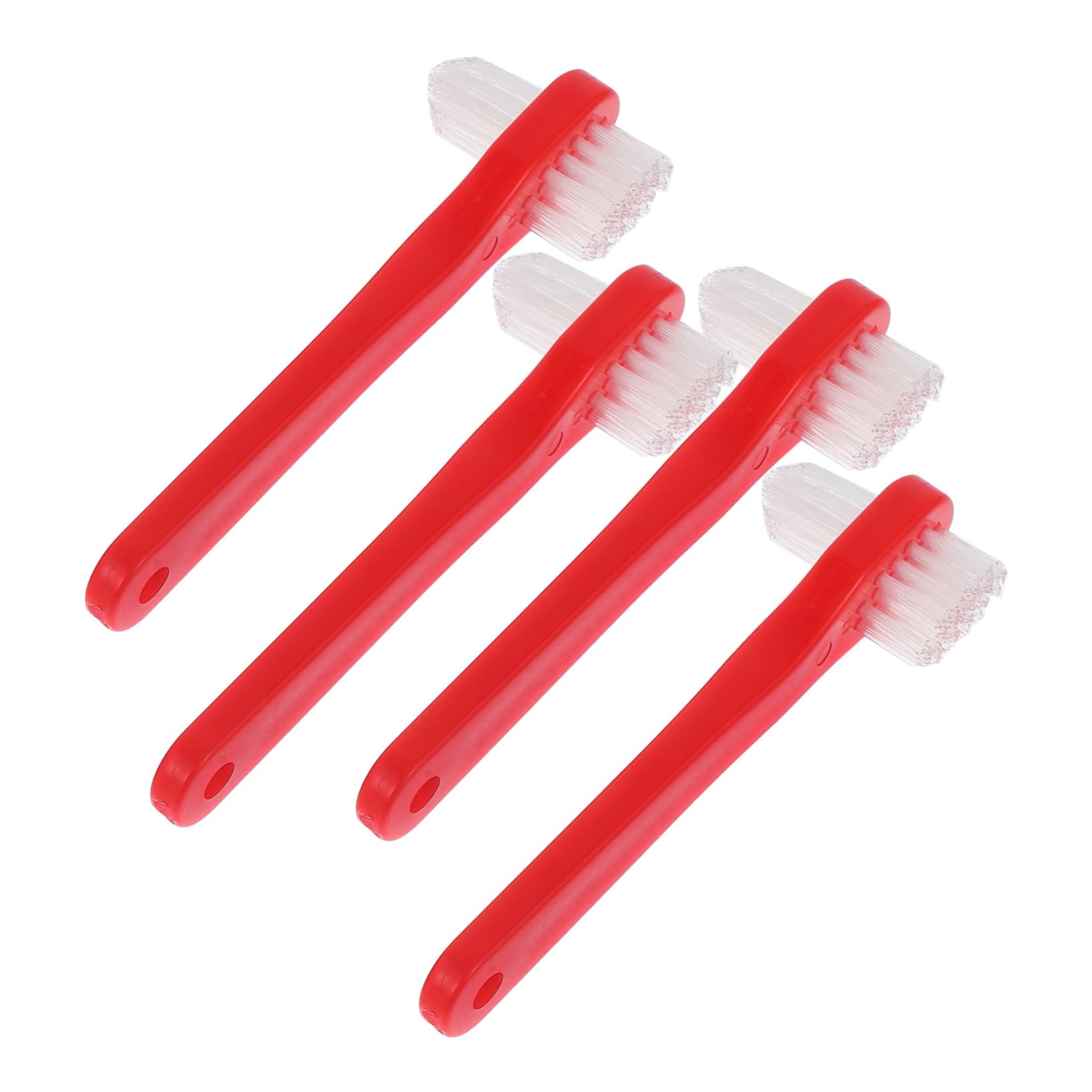 SHERCHPRY 5 Set Spazzola Per La Pulizia Della Protesi Adulti Spazzolino Da Viaggio Ditta Setola Piccolo Spazzolino Da Denti Spazzolino Morbido Portatile Nylon Rosso 4 Pezzi*5