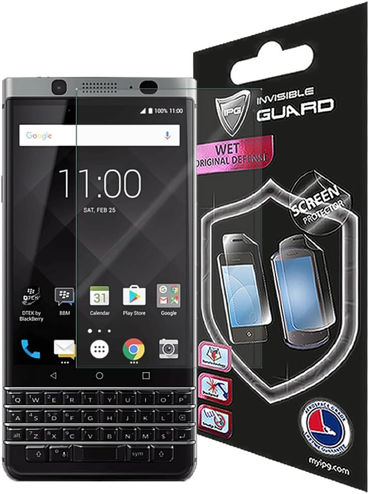 IPG for BlackBerry Keyone Screen Protector Invisible Ultra HD Clear Film Anti Scratch Skin Guard - Smooth/Self-Healing/Bubble -Free by IPG