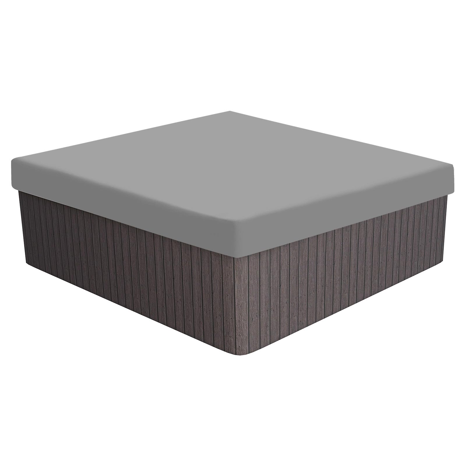 PATIKIL 200x200x30cm Quadrato Telo Copertura Rettangolare per Piscine 210d Oxford Coperture Copri Vasca da Bagno Idromassaggio Impermeabile Protezione Patio Mobili Calda Esterno, Grigio