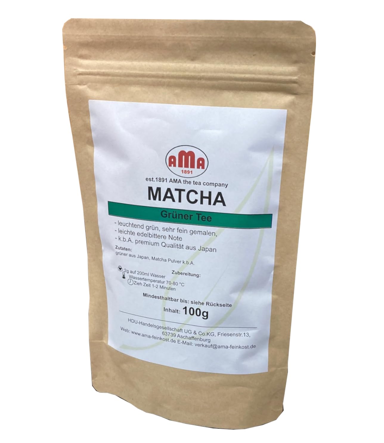 Matcha Glücksmoment Grüner Tee Japan 100 g Fein Gemahlen | Leuchtend Grün, Premium Qualität, Tee Zeremonie, Matcha Mixgetränke
