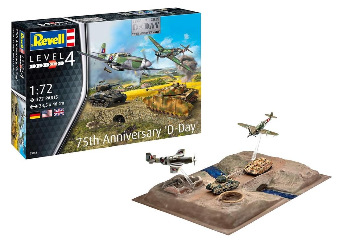 D-DAY 75th　プラモデル　Revell 4 1/72 ドイツレベル Amazon.com: Revell RV03352 03352 3352 1:72 D-Day 75th Set