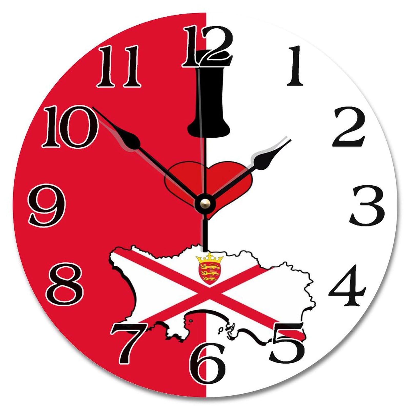 Horloge murale Jersey 30 cm ronde et silencieuse pour salon
