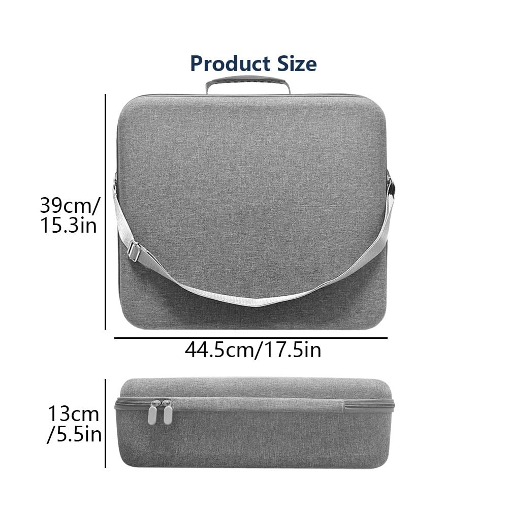 Generico Custodia a guscio rigido per PS5 Pro, custodia protettiva da viaggio di grande capacità console per PS5 Pro, controller e dischi di gioco (Nero)