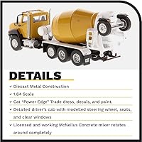 Vista 4 de Mezclador de hormigón Caterpillar CT660 McNeilus Bridgemaster 1:64 Diecast Masters - 85632 - Juega y colecciona