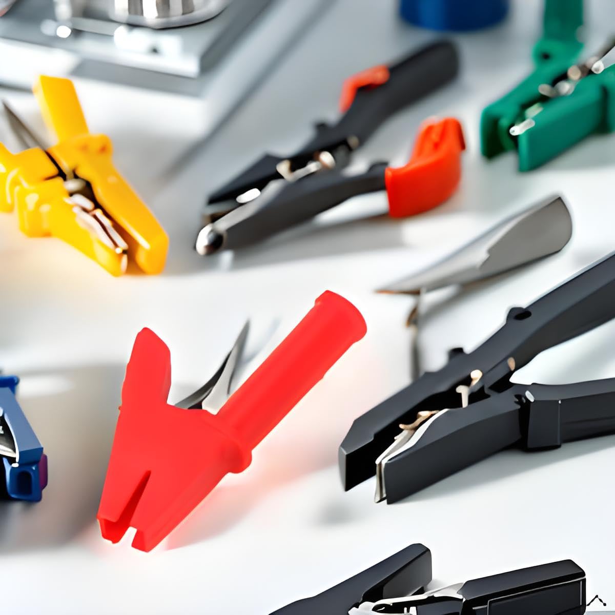 10PCS Silic Alligator Clips Set With Banana Jacks - 20A 380V Insulated Test Clips For Multimeter, 5 Colors