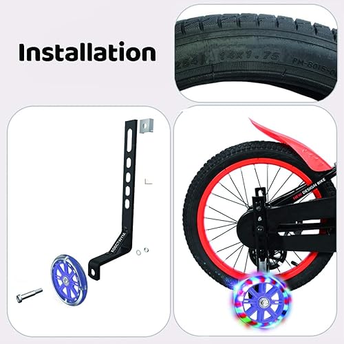 Miniatura 4 de Ruedas de entrenamiento de bicicleta para niños, rueda trasera resistente con estabilizadores montados (para bicicletas de niños de 12, 14, 16, 18,