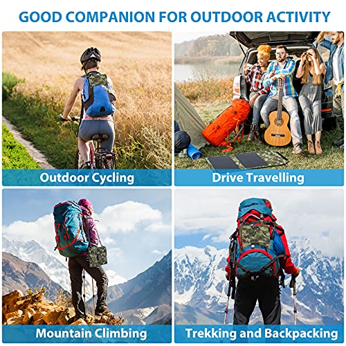 20W Solar Charger Waterproof Foldable Solar Panel Charger For Camping With Type-C And 2 Usb Ports, Sunpowered Solar Chargers Compatible With Iphone 12/11/Xs, Ipad, Samsung Galaxy S9/S8/S7/S6 #TOP7