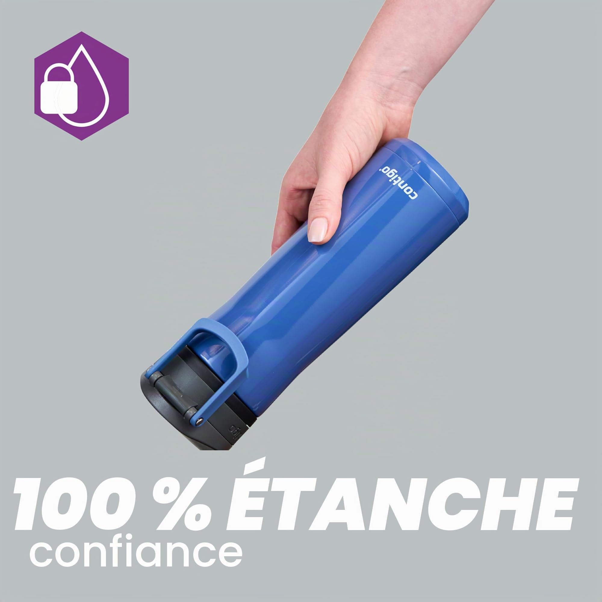 Contigo Jackson Chill Autopop Gourde Sport | Inox | Chaud 24h | 590ml