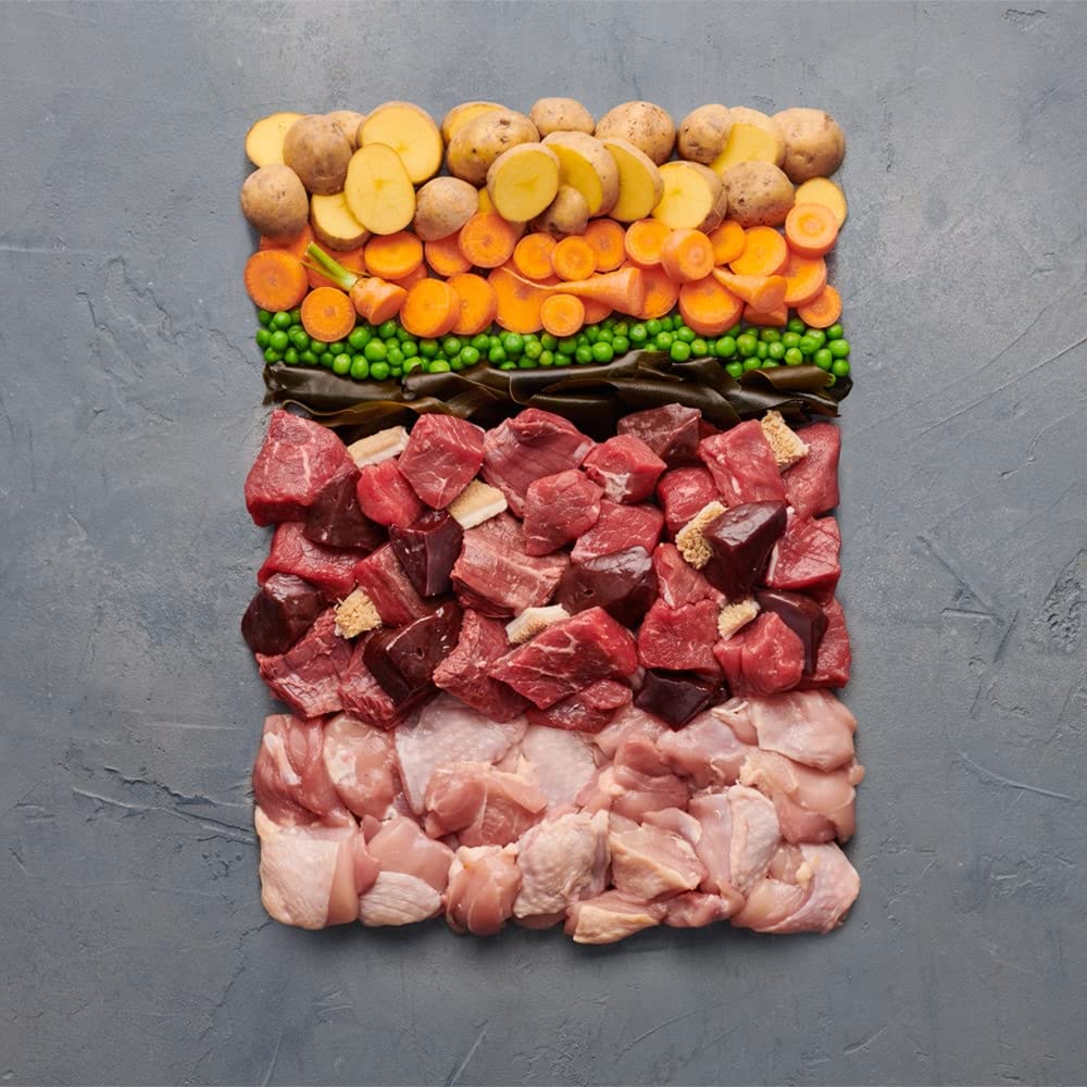 Irish Pure 12 latas de comida húmeda para perros, comida húmeda prémium irlandesa y pollo al aire libre, verduras y algas celp (12 latas de 390 g)