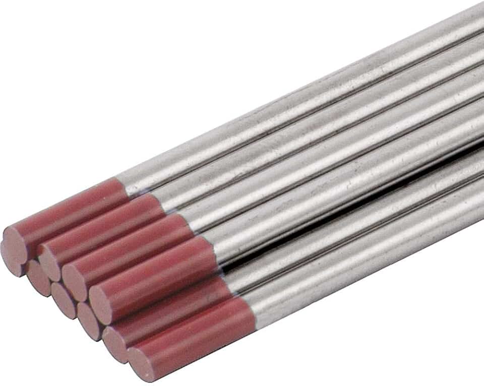 Eletrodo tungstênio 1,6mm vermelho com tório com 10 peças - Vonder