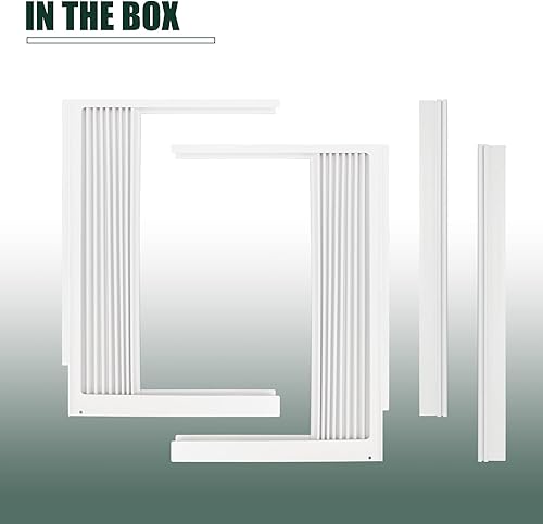 Miniatura 9 de Flehomo Paneles laterales de aire acondicionado de ventana con marco, panel lateral de CA de aislamiento ajustable para unidad de CA de ventana de